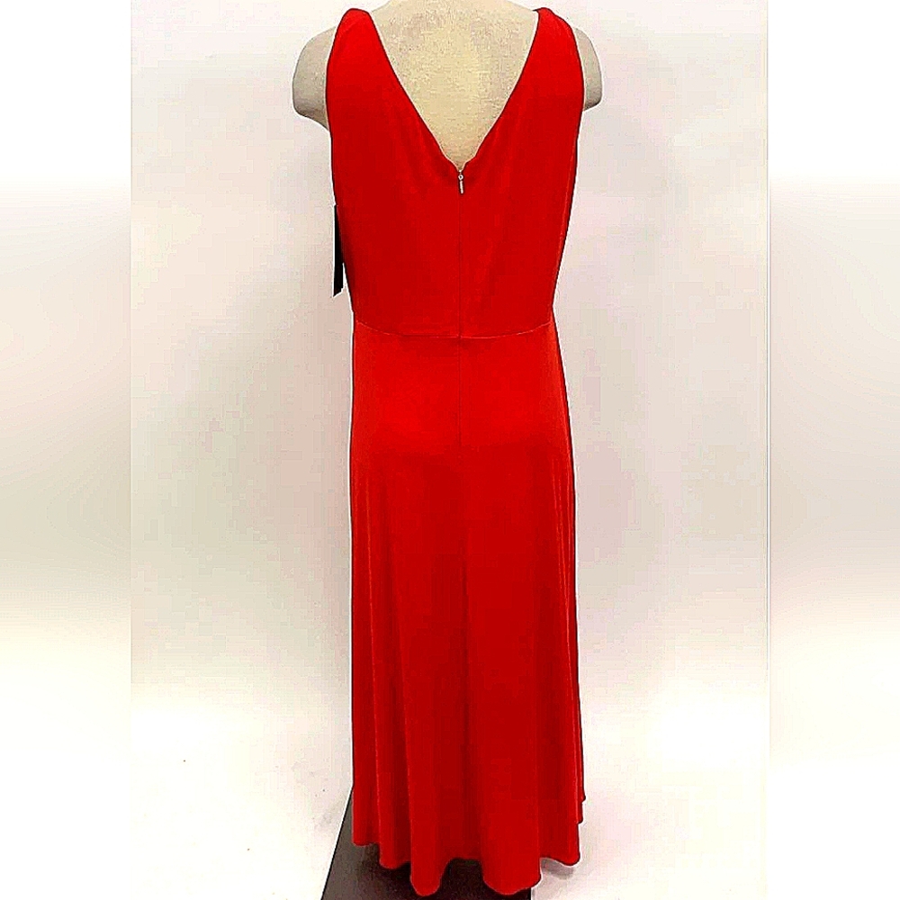 BnWT Donna Karan New York Red High Low Cocktail Sundress Size 14 - Picture 6 of 7